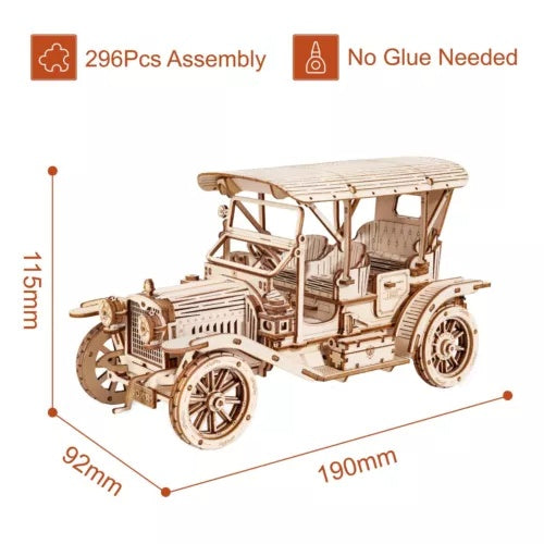 3D Wooden Puzzle DIY Vintage Car MC801 Gifts For Teens